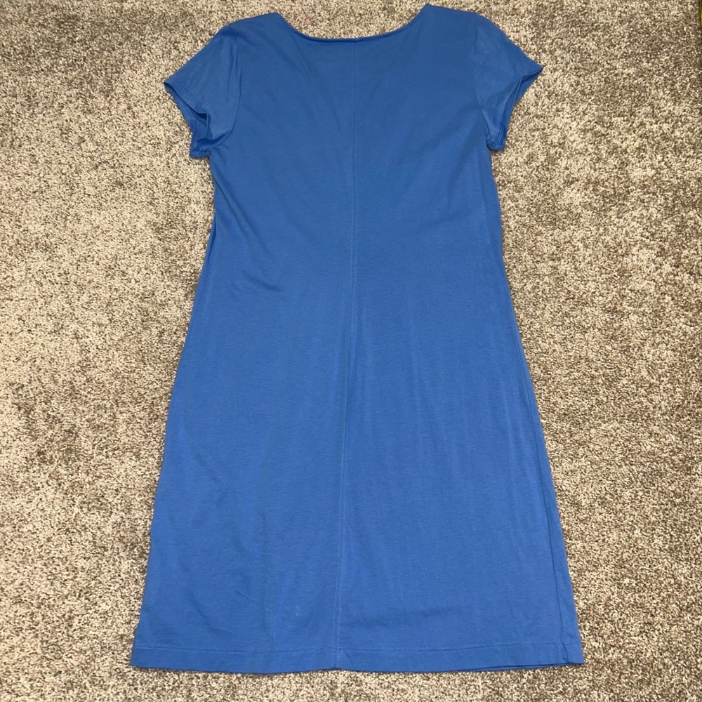 Lilly Pulitzer Brewster Blue Pima Cotton Soutache Embroidered Shift Dress Large - Picture 8 of 8